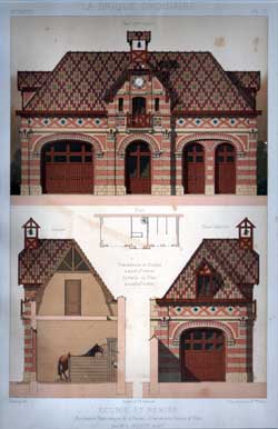 Ecurie Et Remise Boulevard Beausejour, 41, a Passy Elevations, Coupe et Plan par Mr. G. Jacotin, Arch. te. 2e Partie; PL 73