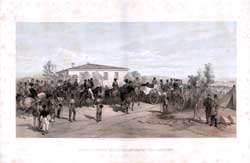 Funeral cortege of Lord Raglan Leaving Head Quarters. Plate 5.